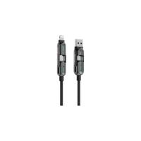 KTOOLS OTTO 4in1 100W 1 M TYPE-C TO C TO LIGHTNING SİYAH DATA KABLO