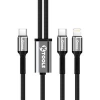 KTOOLS PD FAST USB-C TYPE C /  USB-C LIGHTNING 2IN1 DATA KABLO